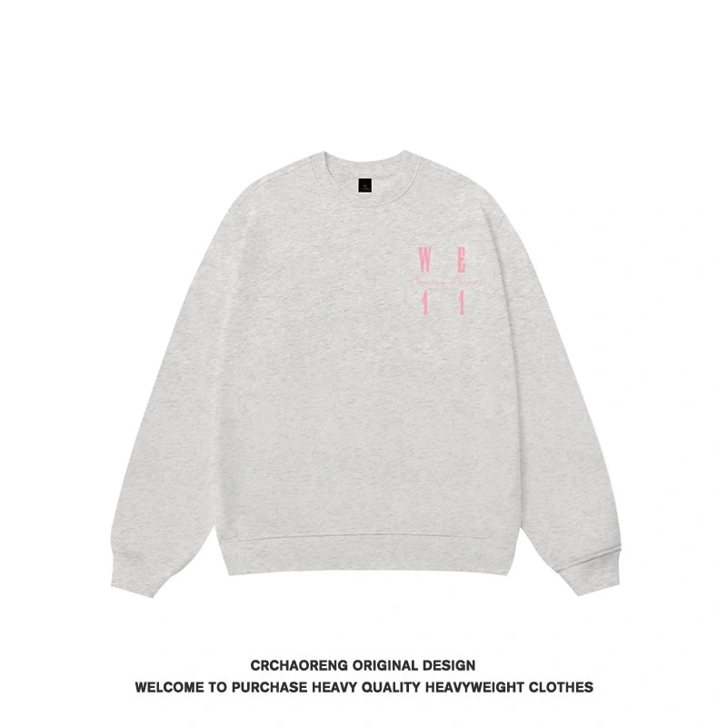 We11done Konne Crew Neck Sweatshirt Men Retro High Street Trend Brand Top Student Couple Version Style 4