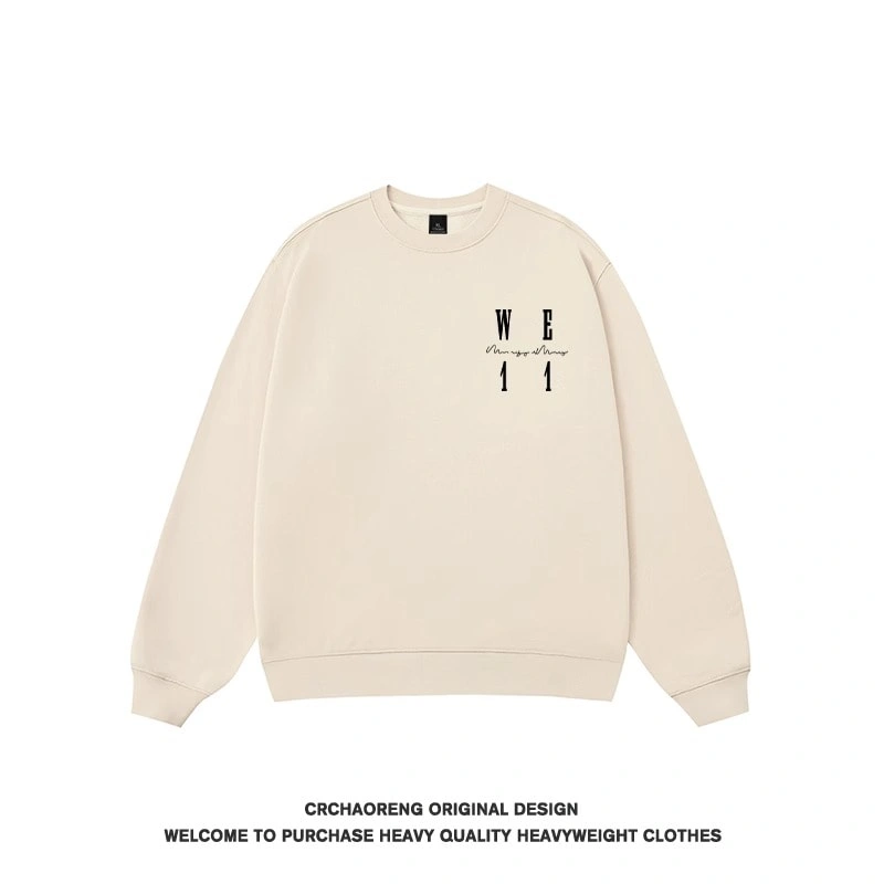 We11done Konne Crew Neck Sweatshirt Men Retro High Street Trend Brand Top Student Couple Version Style 6