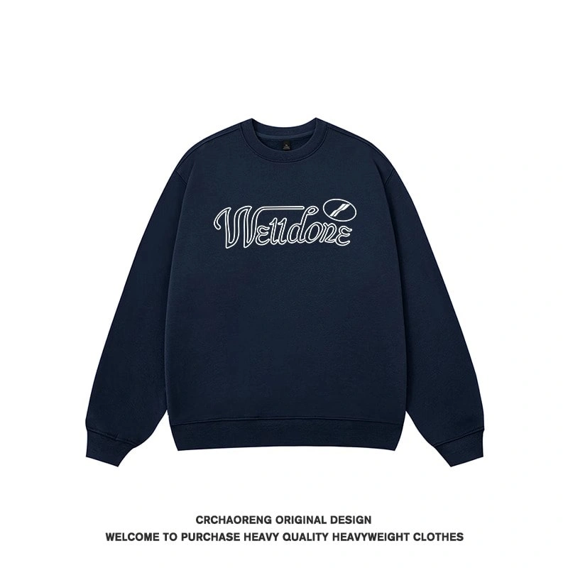 We11done Konne Crew Neck Sweatshirt Men Retro Trend High end Loose Casual Versatile Top Style 1