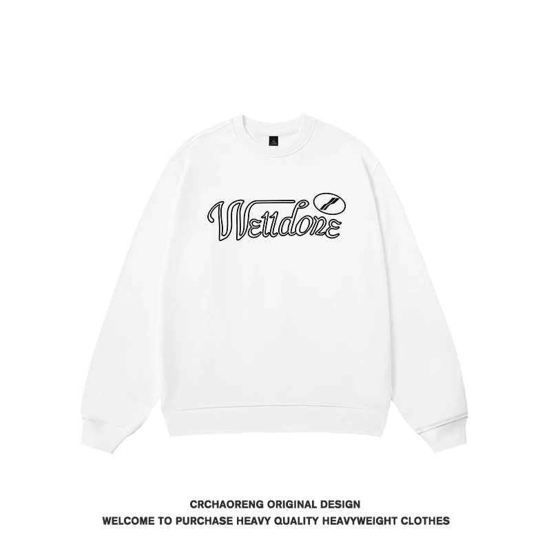 We11done Konne Crew Neck Sweatshirt Men Retro Trend High end Loose Casual Versatile Top Style 5