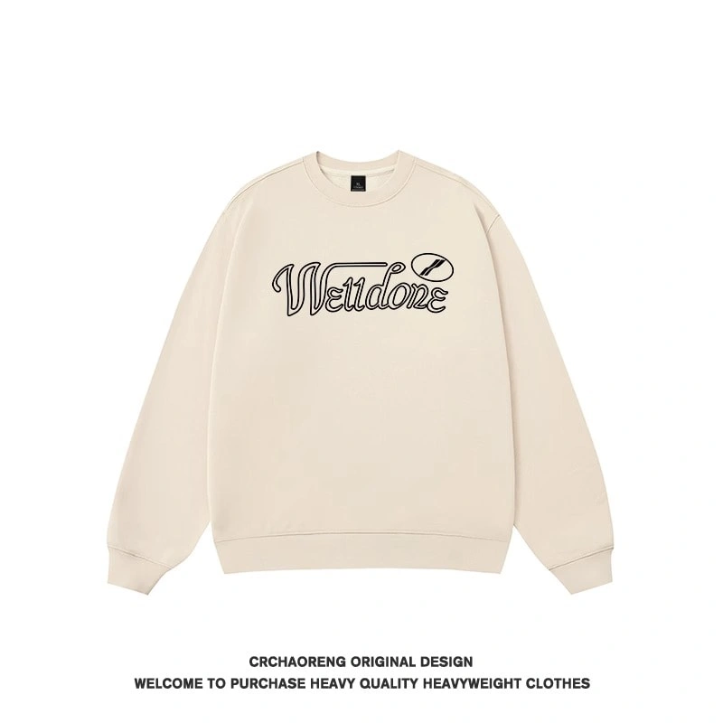 We11done Konne Crew Neck Sweatshirt Men Retro Trend High end Loose Casual Versatile Top Style 6