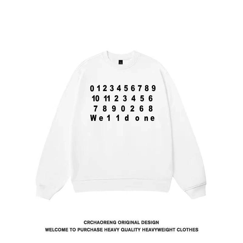 We11done Konne Crew Neck Sweatshirt Men Trend High end New Loose Casual Long Sleeve Top Style 5