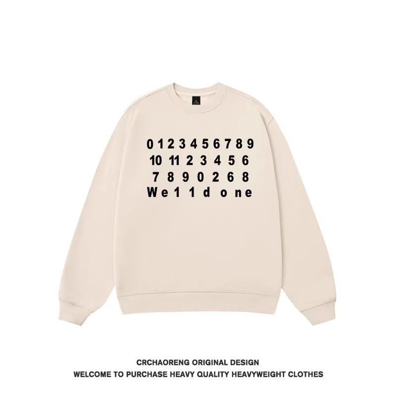 We11done Konne Crew Neck Sweatshirt Men Trend High end New Loose Casual Long Sleeve Top Style 6