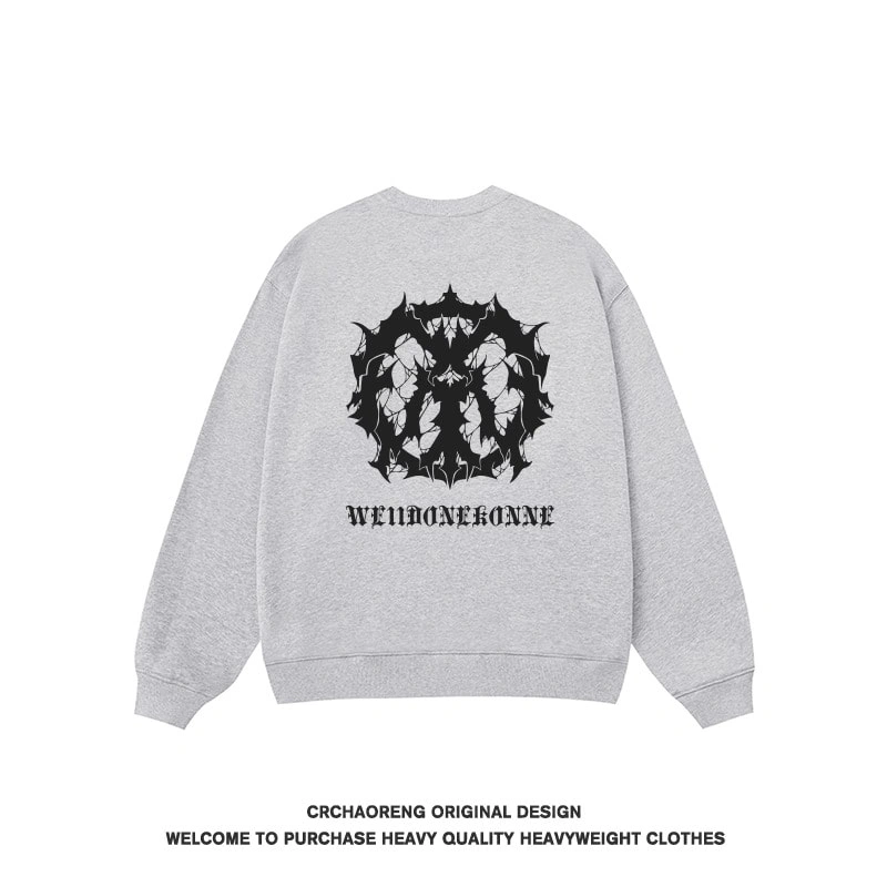 We11done Konne Fleece Stiff Crew Neck Sweatshirt Men Genuine No Hood Pullover Shirt Style 3