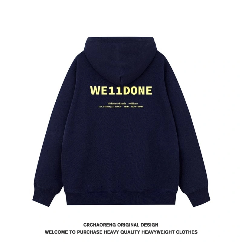 We11done Konne Genuine 2024 New Letter Print Hoodie Men Casual Loose Jacket Style 1