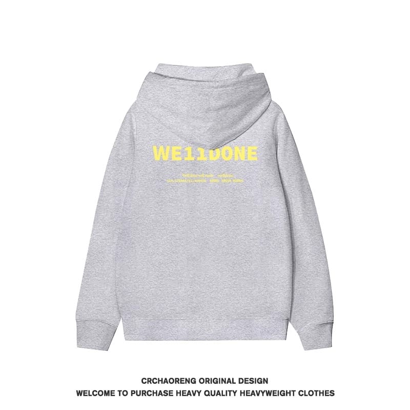 We11done Konne Genuine 2024 New Letter Print Hoodie Men Casual Loose Jacket Style 3