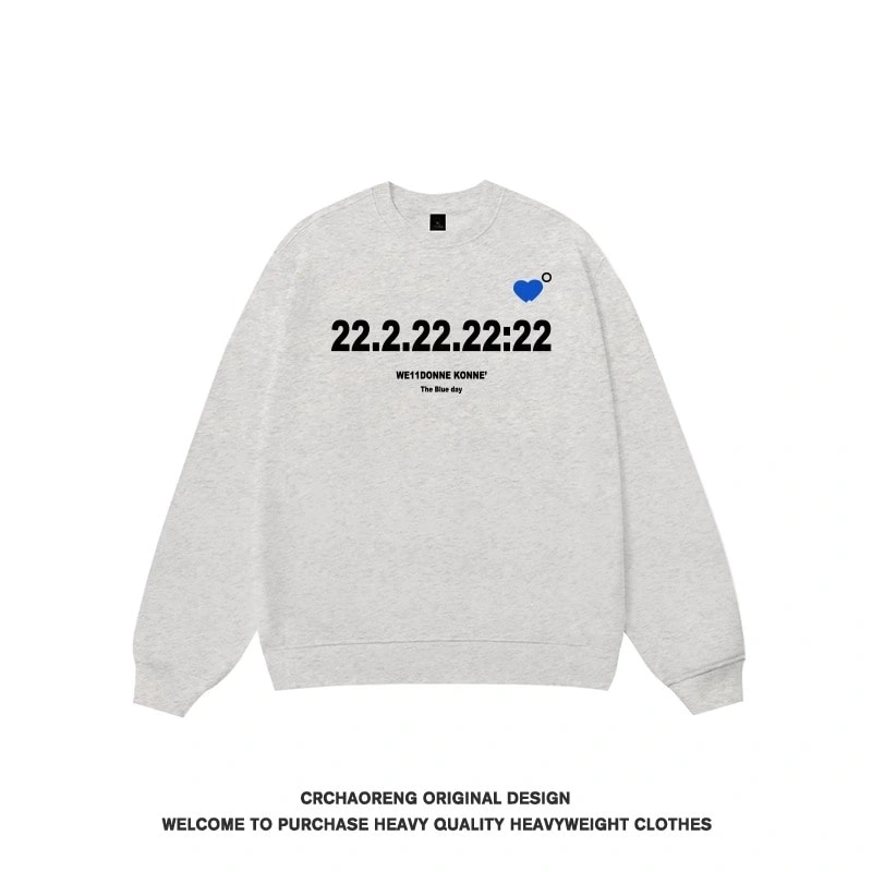 We11done Konne Genuine New 2024 Pure Cotton Fleece Inner Layer Top Crew Neck Sweatshirt Men Style 4