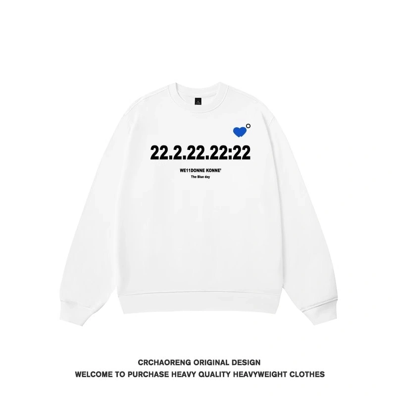 We11done Konne Genuine New 2024 Pure Cotton Fleece Inner Layer Top Crew Neck Sweatshirt Men Style 6