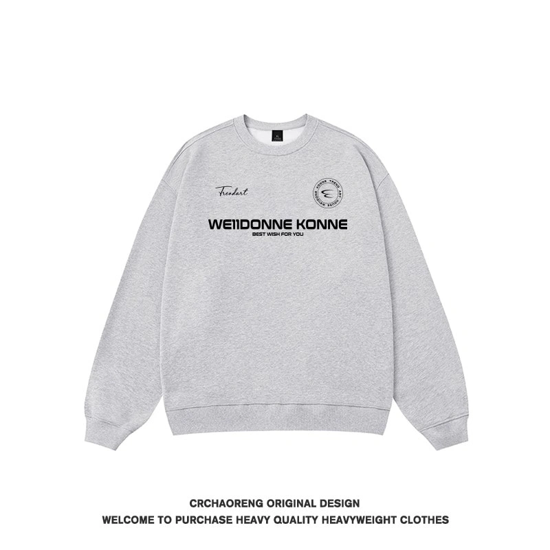 We11done Konne Genuine Trend Brand 2024 New Crew Neck Sweatshirt Men Retro High Street Top Style 3