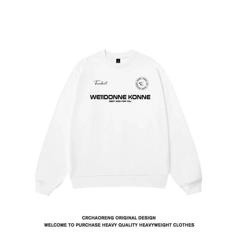 We11done Konne Genuine Trend Brand 2024 New Crew Neck Sweatshirt Men Retro High Street Top Style 6