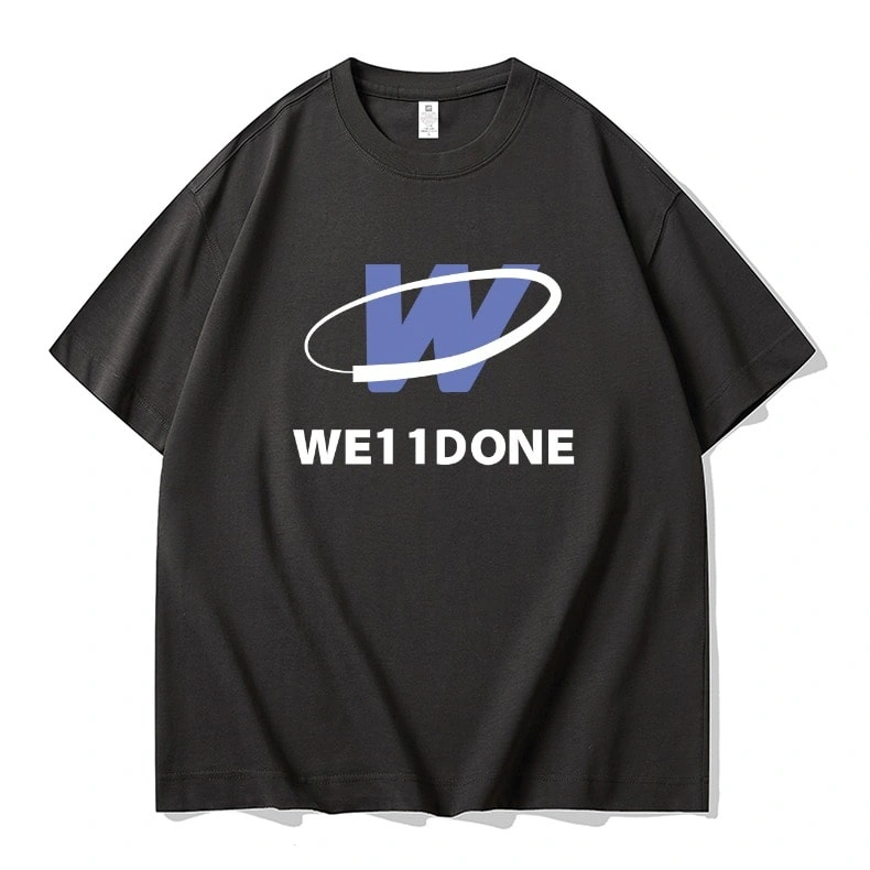 We11done Konne High Street Short Sleeve T-Shirt Men Casual Loose Half Sleeve Pure Cotton Trend Brand Top Style 2