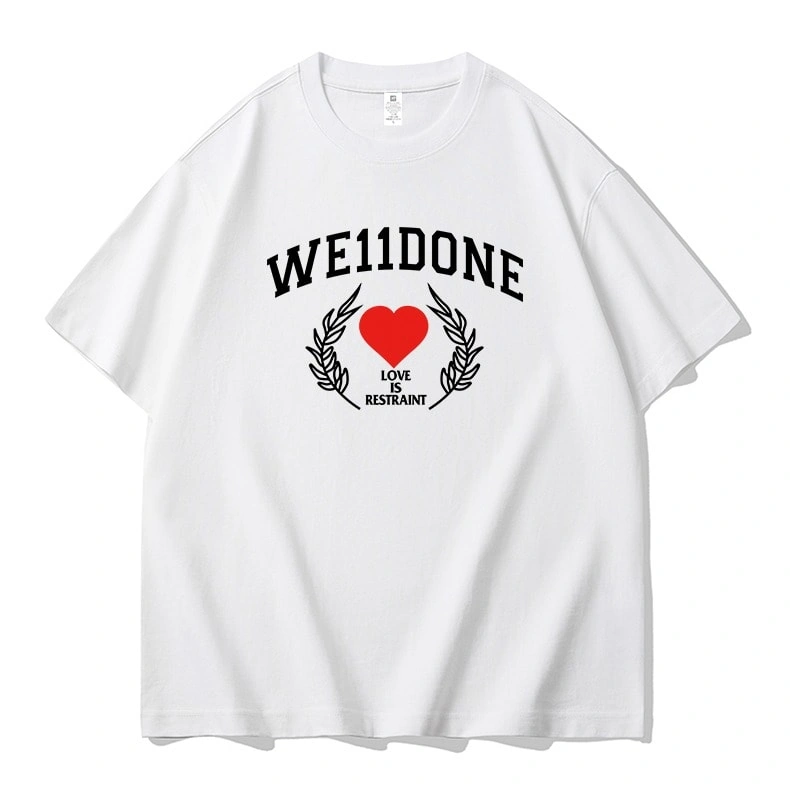 We11done Konne High Street Short Sleeve T-Shirt Men Casual Loose Pure Cotton Trend Brand Half Sleeve Top Style 1