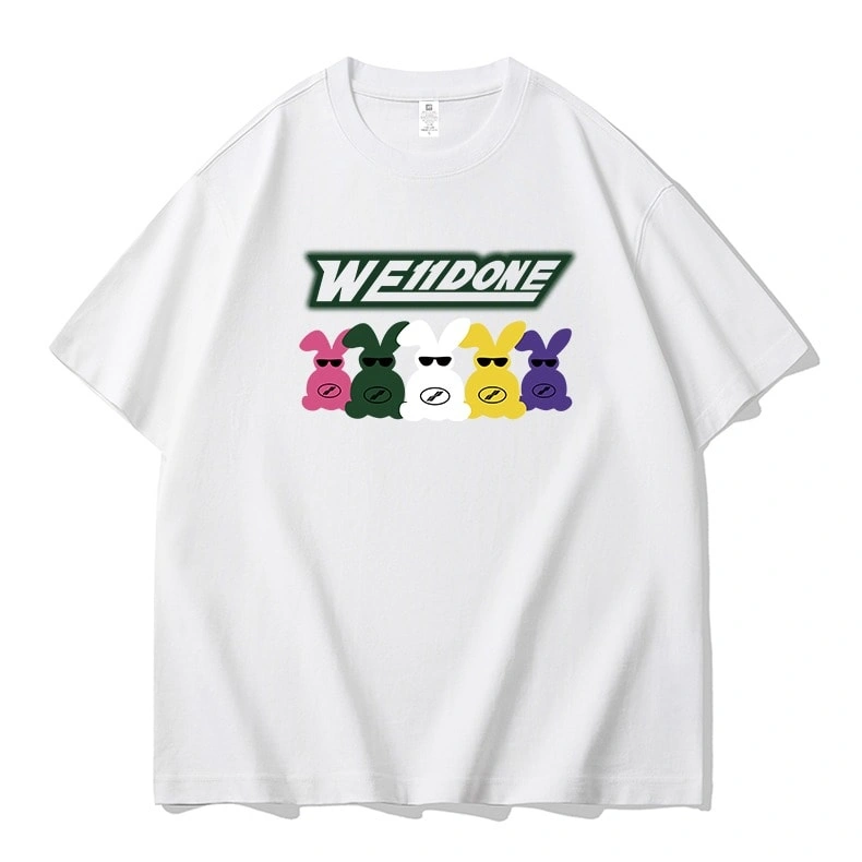 We11done Konne Hip Hop Bear Print Short Sleeve T-Shirt Men Versatile Fashion Trend Top Style 3