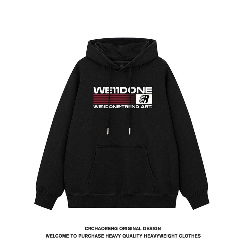 We11done Konne Hoodie Men Trend Brand High Street Retro Loose Jacket