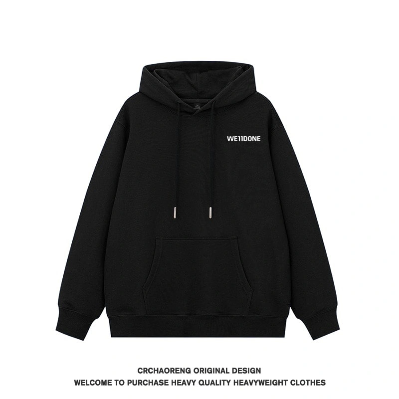 We11done Konne Hoodie Retro Trendy Loose Pure Cotton Dapper Jacket Men