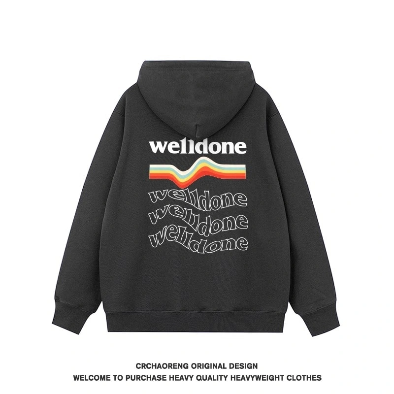 We11done Konne Hoodie Young Men 2024 Retro Fashion Jacket Trend