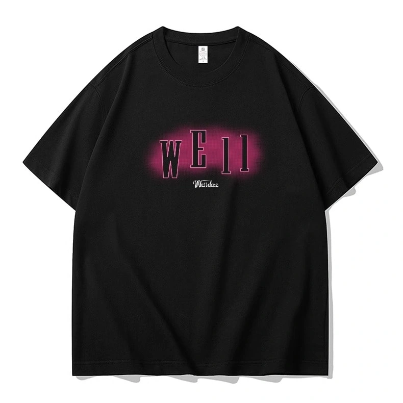 We11done Konne Korean Fashion Simple Versatile Half Sleeve Top Casual Loose Short Sleeve T-Shirt Men