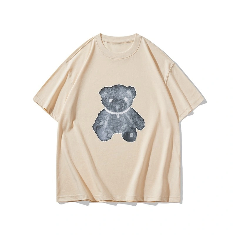 We11done Konne Korean Loose Casual T-Shirt Men’s Niche Trend Brand Bear Print Short Sleeve INS Style 3