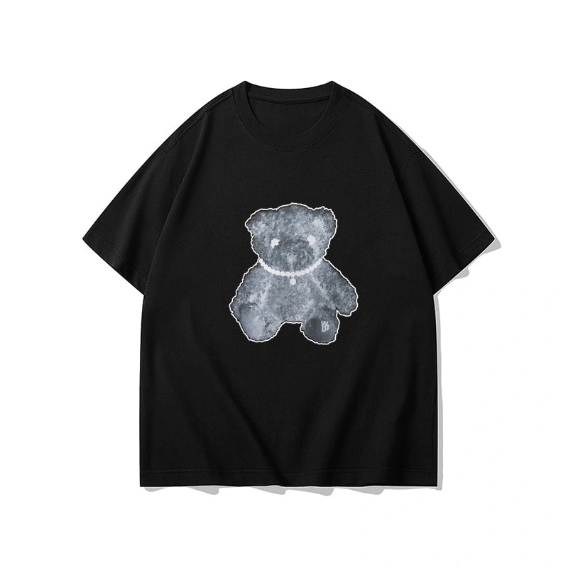 We11done Konne Korean Loose Casual T-Shirt Men’s Niche Trend Brand Bear Print Short Sleeve INS