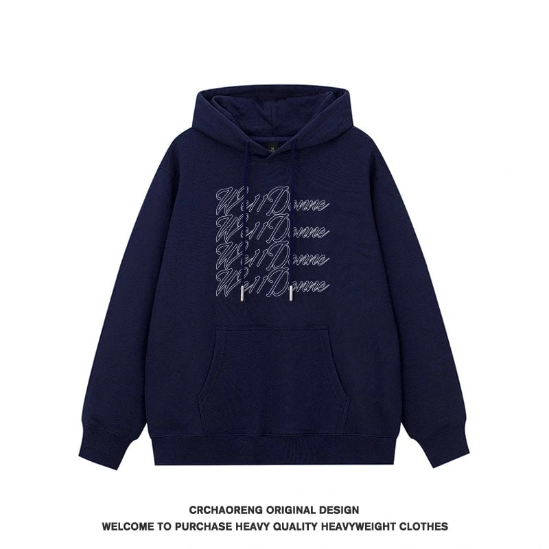 We11done Konne Letter Print Jacket Fleece Thick High Street Hoodie Men Style 1