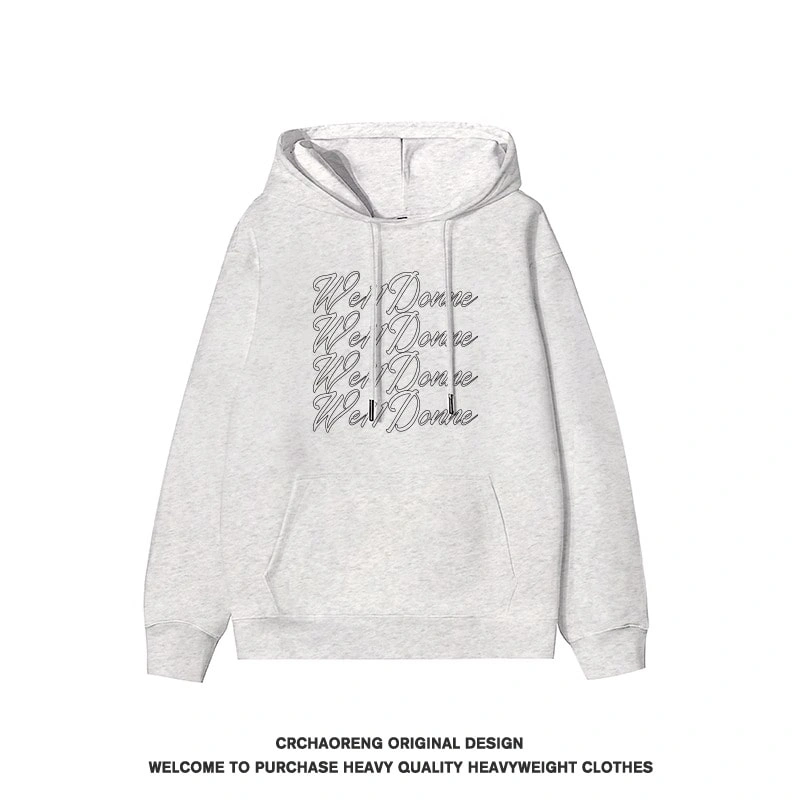 We11done Konne Letter Print Jacket Fleece Thick High Street Hoodie Men Style 4