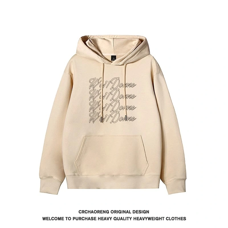 We11done Konne Letter Print Jacket Fleece Thick High Street Hoodie Men Style 5