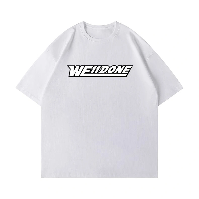 We11done Konne Letter Print Short Sleeve T-Shirt Men High Street Casual Versatile Half Sleeve Top Style 1