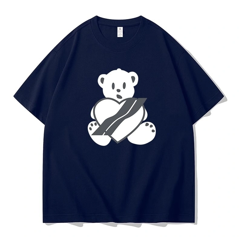 We11done Konne Loose Bear Print Short Sleeve T-Shirt Men Pure Cotton High Street Trend Top Style 2