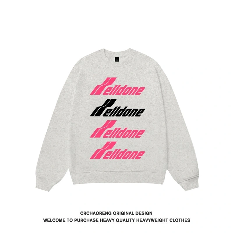 We11done Konne Loose Oversize Stiff Crew Neck Sweatshirt Men Fleece Thick Jacket Style 4