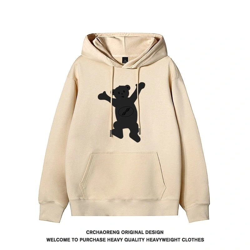 We11done Konne Loose Pullover Jacket Student Retro Print Hoodie Men Style 5