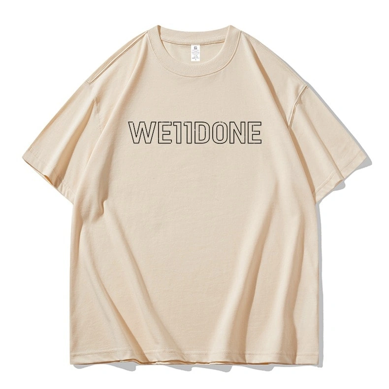 We11done Konne Loose Pure Cotton Half Sleeve Top High Street Trend Crew Neck Short Sleeve T-Shirt Men Style 4