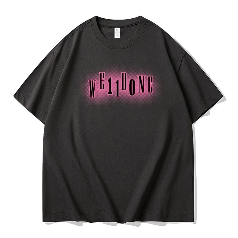 We11done Konne Loose Pure Cotton Trend Half Sleeve Top Crew Neck Short Sleeve T-Shirt Men Style 2