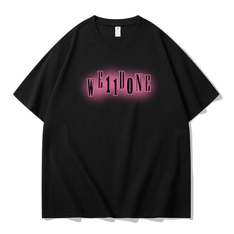 We11done Konne Loose Pure Cotton Trend Half Sleeve Top Crew Neck Short Sleeve T-Shirt Men