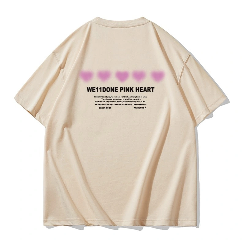 We11done Konne Loose Short Sleeve T-Shirt Men Pure Cotton Trend Crew Neck Half Sleeve Top Style 3