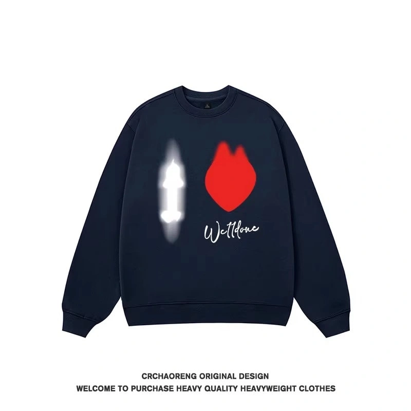 We11done Konne Loose Versatile Crew Neck Sweatshirt Men 2024 New Trendy Casual Shirt Style 1