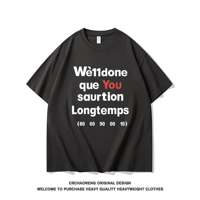 We11done Konne New Crew Neck Pure Cotton Short Sleeve T-Shirt Men Street Casual Top Style 1