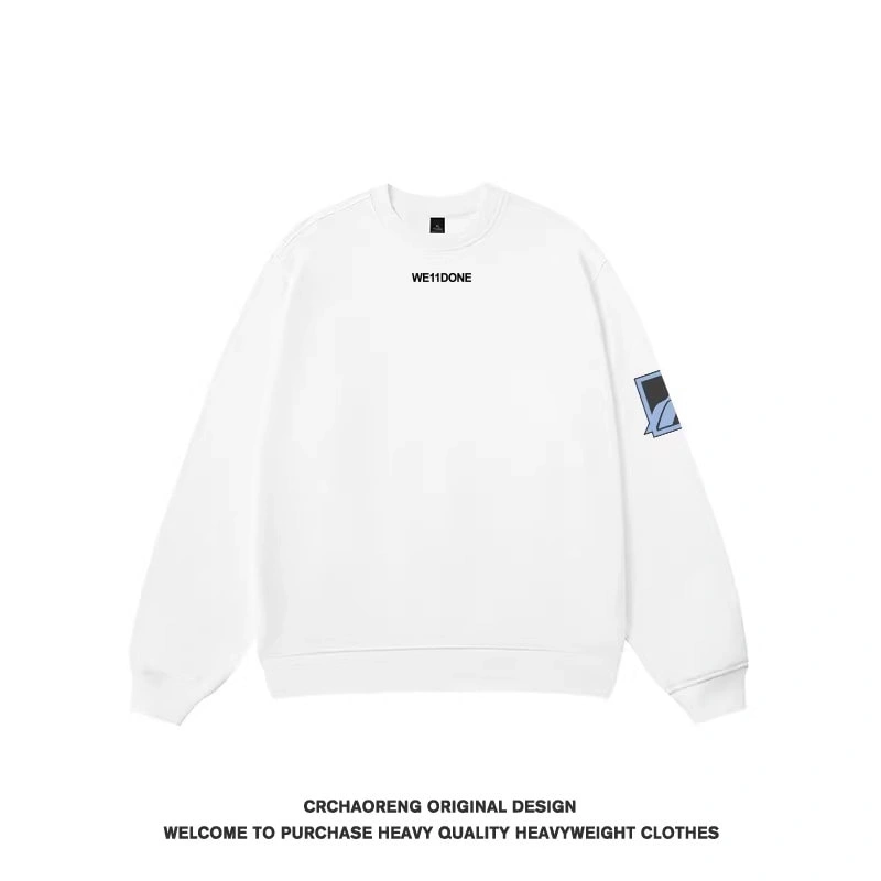 We11done Konne New Fleece High Street Trendy Top Loose Crew Neck Sweatshirt Men Style 5