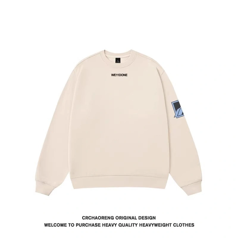 We11done Konne New Fleece High Street Trendy Top Loose Crew Neck Sweatshirt Men Style 6