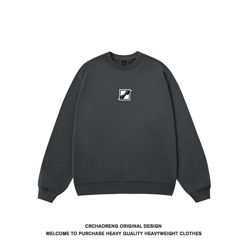 We11done Konne New Fleece Pure Cotton Base Layer Stiff Crew Neck Sweatshirt Men Style 2