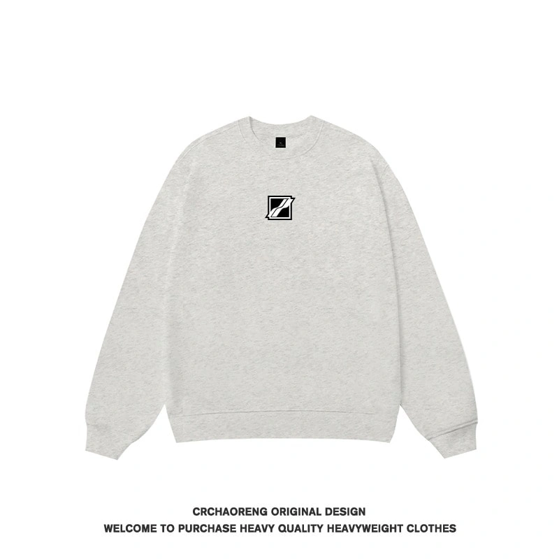 We11done Konne New Fleece Pure Cotton Base Layer Stiff Crew Neck Sweatshirt Men Style 4