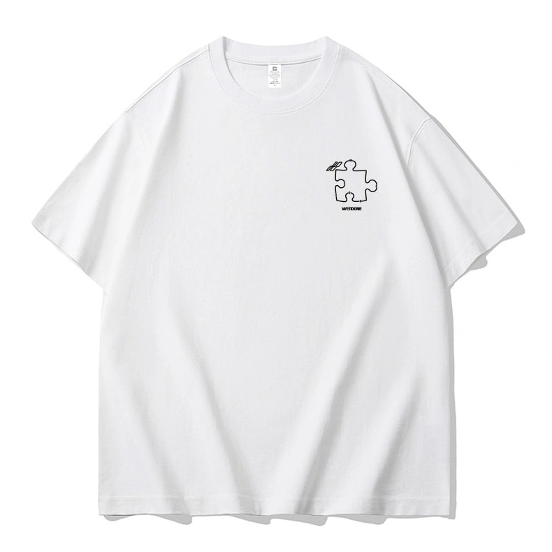 We11done Konne New Loose Short Sleeve T-Shirt Men Pure Cotton Trend Brand Half Sleeve Top Style 1