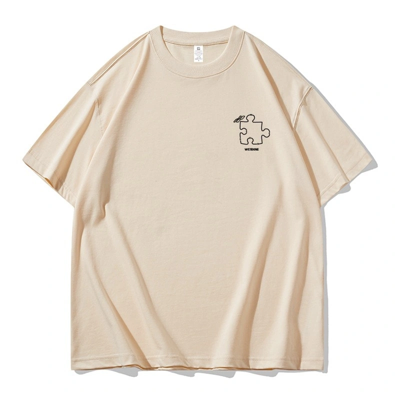 We11done Konne New Loose Short Sleeve T-Shirt Men Pure Cotton Trend Brand Half Sleeve Top Style 3