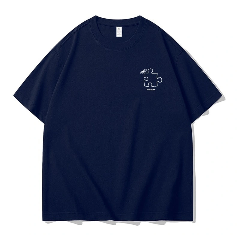 We11done Konne New Loose Short Sleeve T-Shirt Men Pure Cotton Trend Brand Half Sleeve Top Style 4