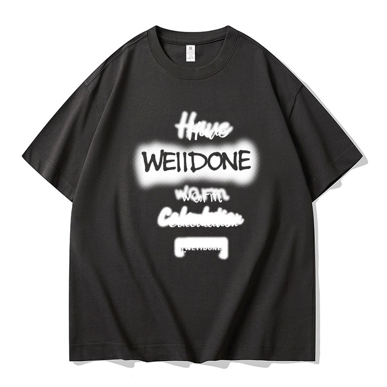 We11done Konne New Niche Trend Brand Half Sleeve Top Street Hip Hop Short Sleeve T-Shirt Men Style 2