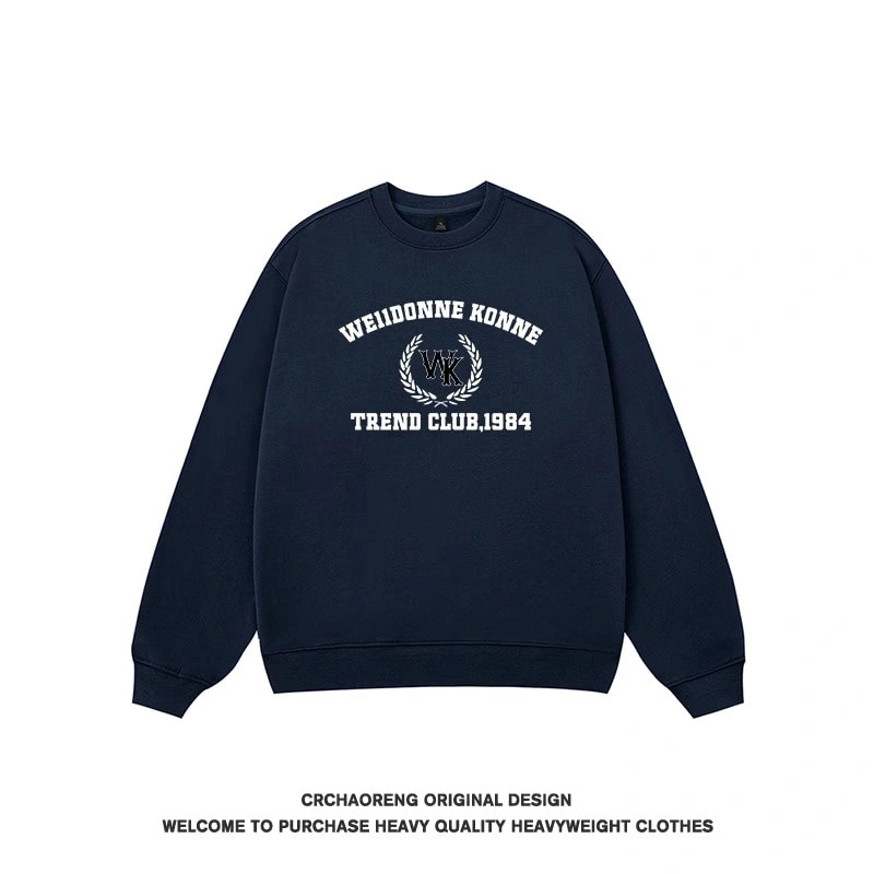 We11done Konne New Print Crew Neck Sweatshirt Men Loose Trendy Inner Long Sleeve Shirt Style 1