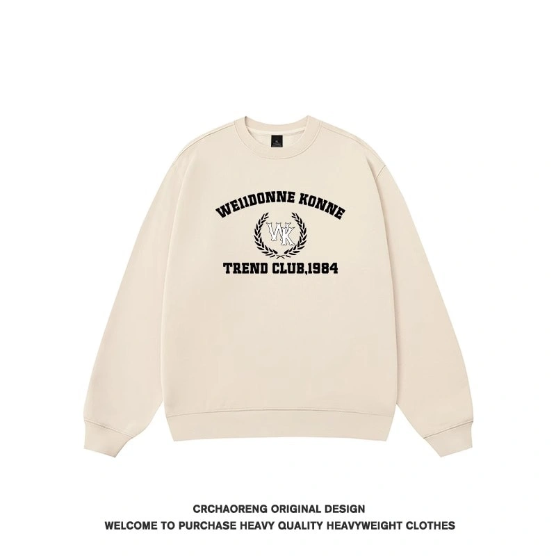 We11done Konne New Print Crew Neck Sweatshirt Men Loose Trendy Inner Long Sleeve Shirt Style 5