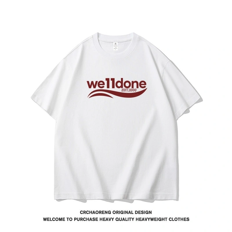 We11done Konne New Street Short Sleeve T-Shirt Men Fashion Crew Neck Casual Loose Top Style 3