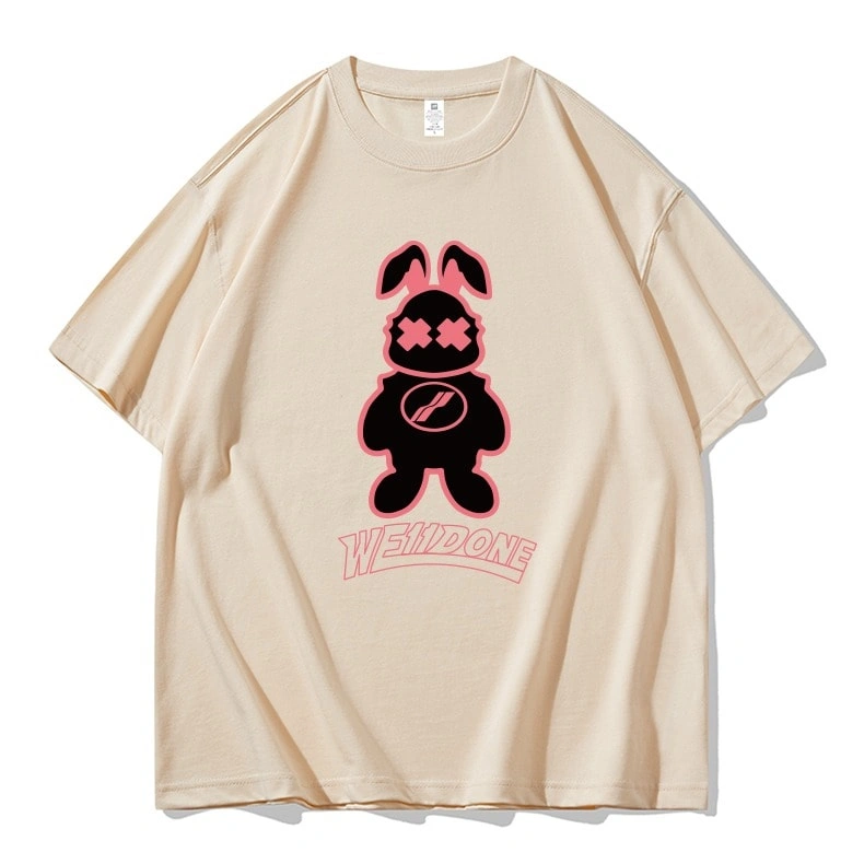 We11done Konne Niche Trend Brand Retro Short Sleeve T-Shirt Men Loose Pure Cotton Top Style 3