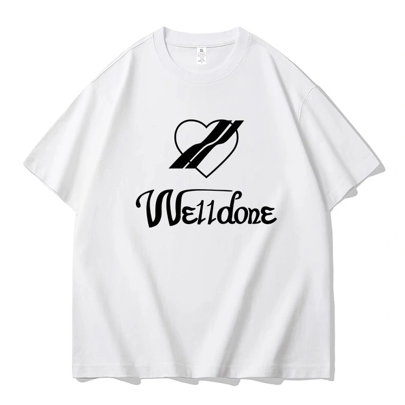 We11done Konne Niche Trend Brand Retro T-Shirt Men New High Street Short Sleeve Top Style 3