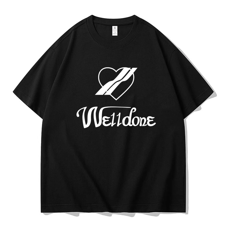 We11done Konne Niche Trend Brand Retro T-Shirt Men New High Street Short Sleeve Top